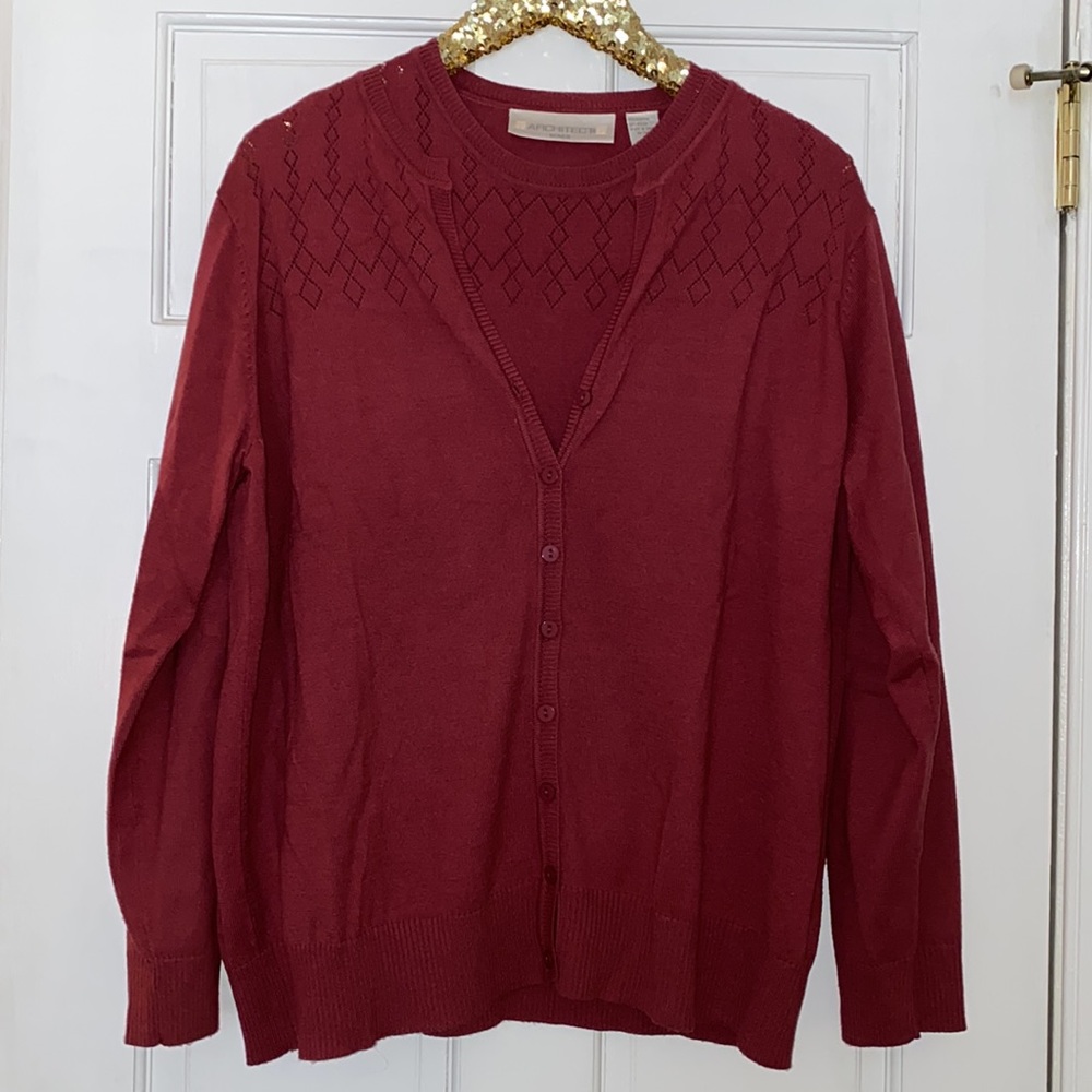 Architect Twin Set Cardigan and Shell Size 1X